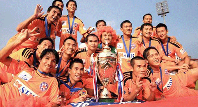 Quốc Anh có nhiều đóng góp trong 2 chức vô địch V.League của SHB.ĐN